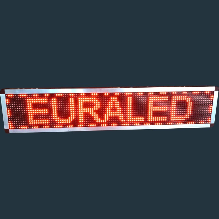 Panneau led rouge  - Enseigne led rouge - Bandeau led rouge - 96x16