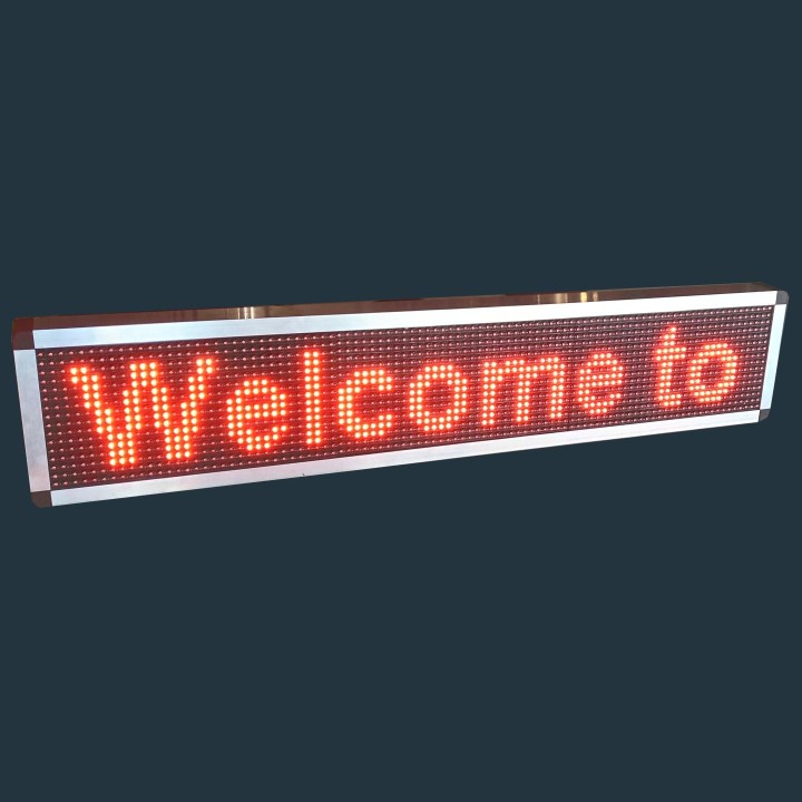 Panneau led rouge  - Enseigne led rouge - Bandeau led rouge - 96x16