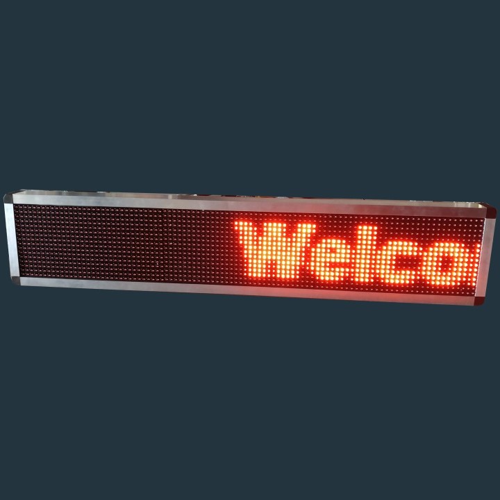 Panneau led rouge  - Enseigne led rouge - Bandeau led rouge - 96x16