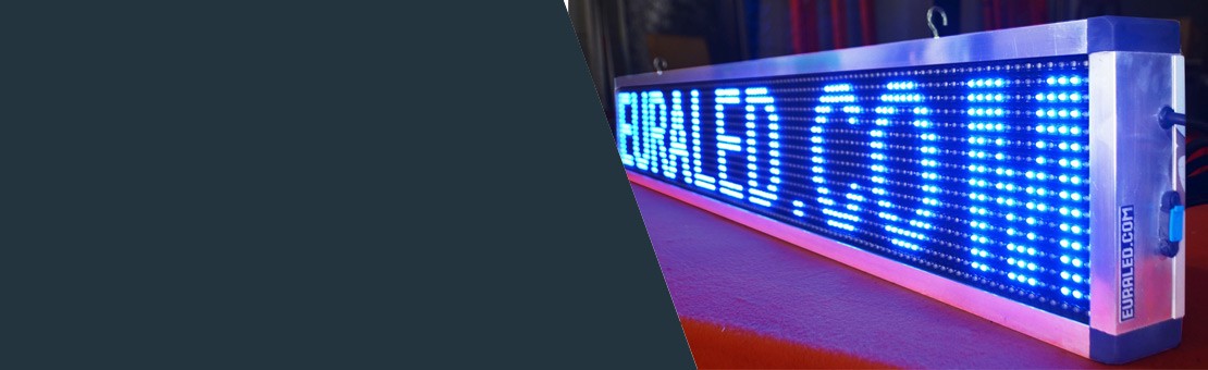 Panneau led bleu - Journal lumineux - Enseigne led - Bandeau led